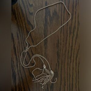 Kendra Scott Acorn Lariat Long Wrap Rose Gold Rope Tassel Necklace